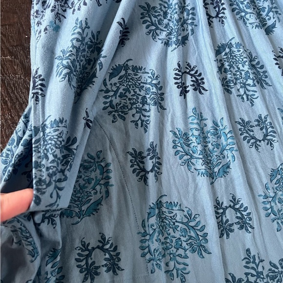 Soma Soft jersey halter maxi bra Dress bella stamp border blue Pocket Paisley XL - Picture 6 of 12